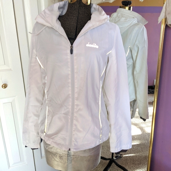 Diadora medium white windbreaker jacket - Picture 1 of 5